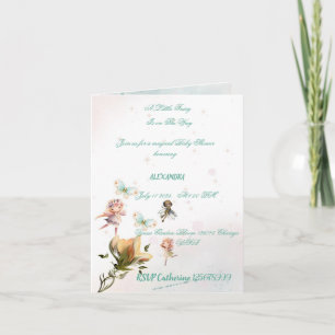 Whimsical Fairy Garden Baby gefaltet Einladungskar Einladung