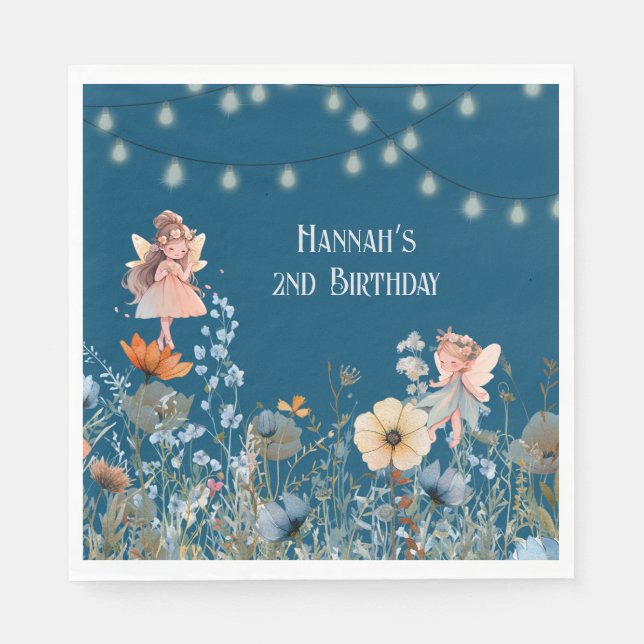 Whimsical Fairy Garden Magie Serviette (Vorderseite)