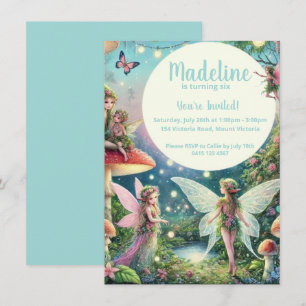 Whimsical Fairy Garden zum Geburtstag verzaubert Einladung