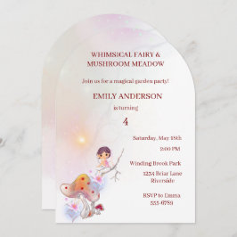 Whimsical Fairy Magical 4. Geburtstag Einladung