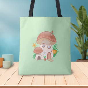 Whimsical Fairy Mushroom House Green