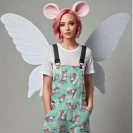 Whimsical Fairy Rats - blau Stoff