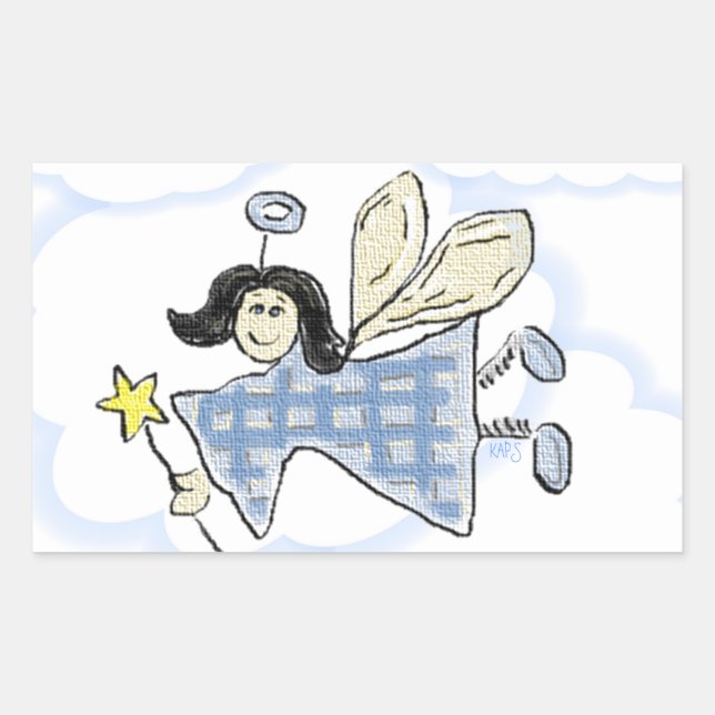 Whimsical Fairy Rechteckiger Aufkleber (Vorderseite)