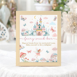 Whimsical Fairy Snack Bar Sign 1 Geburtstag Party Poster
