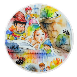 Whimsical Fairy Tale Illustration Keramikknauf