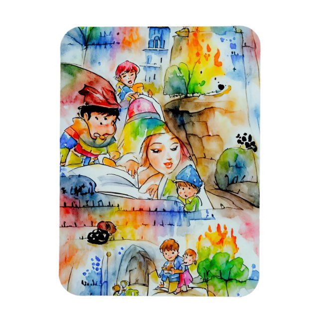 Whimsical Fairy Tale Illustration Magnet (Vertikal)