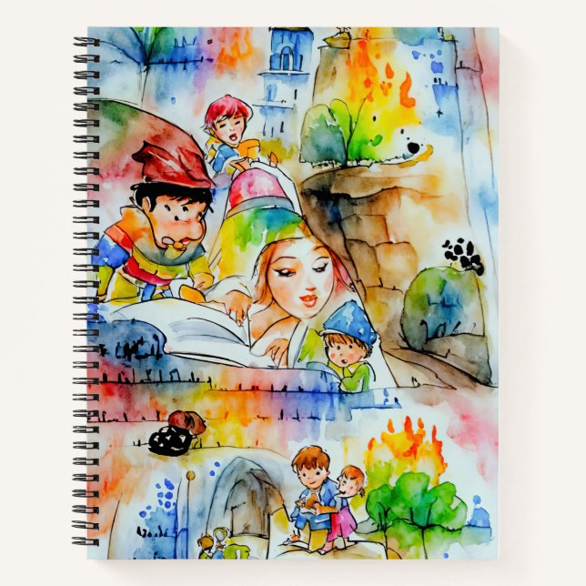Whimsical Fairy Tale Illustration Notizbuch (Vorderseite)