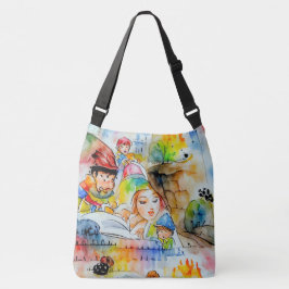 Whimsical Fairy Tale Illustration Tragetaschen Mit Langen Trägern