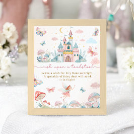 Whimsical Fairy Wish Sign 1. Geburtstag Party Poster