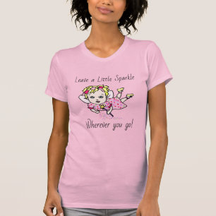 Whimsical Fairy Zitat Folk Art Floral T-Shirt
