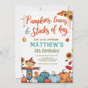 Whimsical Fall Birthday Einladung
