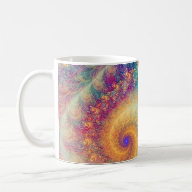 Whimsical Fantasy Abstract Fractal Vortex Art Kaffeetasse (Links)