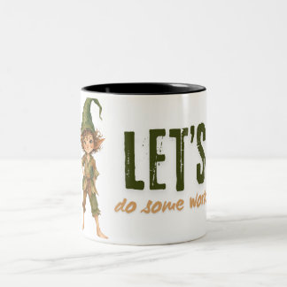 Whimsical Fantasy Charakter Inspirierendes Zitat Zweifarbige Tasse