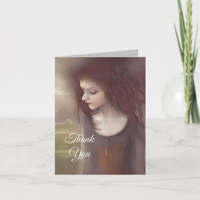 Whimsical Fantasy Little Fairy Dankeskarte (Vorderseite)