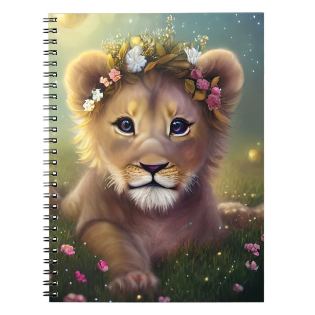 Whimsical Fantasy Niedliche Kawaii-Babylionenkuppe Notizblock (Vorderseite)