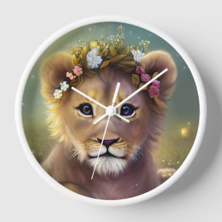 Whimsical Fantasy Niedliche Kawaii-Babylionenkuppe Uhr