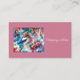 Whimsical Fantasy Unicorn Visitenkarte