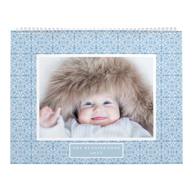 Whimsical farbenfrohe Muster Family Foto Kalender (Titelbild)