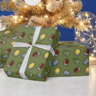 Whimsical farbige Weihnachtslichter Wrappi Geschenkpapier