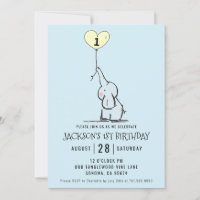 Whimsical First Birthday | Elephant Blue