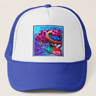 Whimsical Fish Trio farbenfroh Abstrakt nautic Truckerkappe