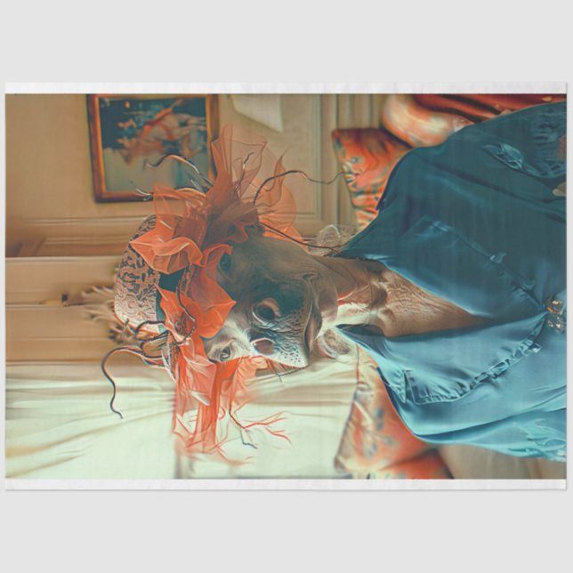 Whimsical Flamboyant Hippo Decoupage Seidenpapier (Vorderseite)