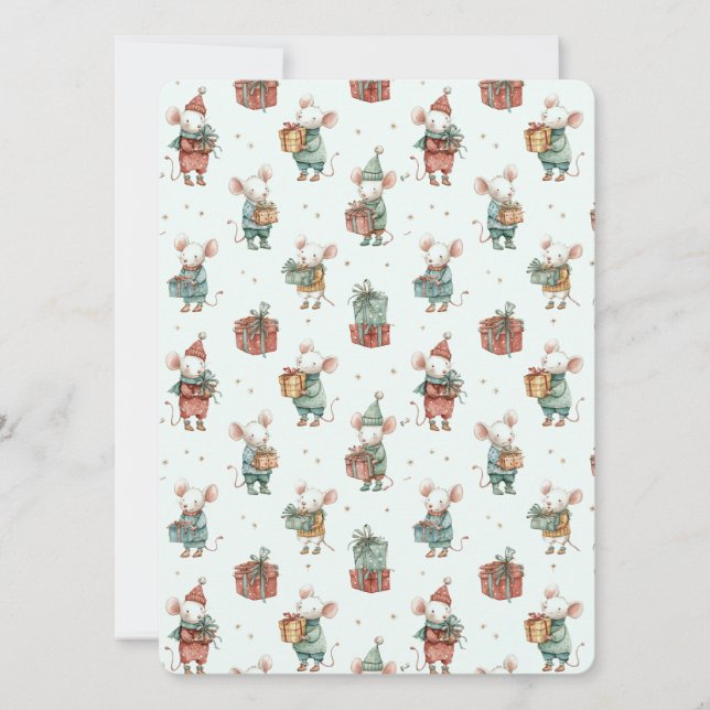 Whimsical Flat Christmas Card – Cute Holiday Cheer (Vorderseite)