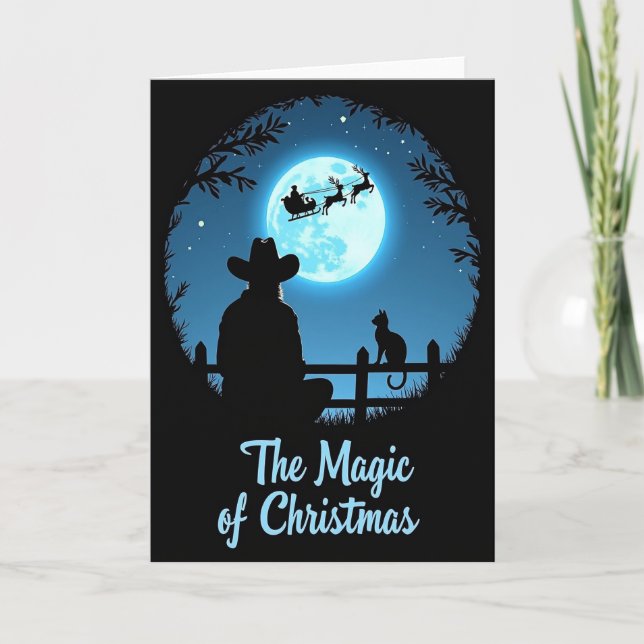Whimsical Flight Weihnachtskarte Karte (Vorderseite)