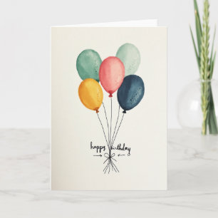 Whimsical Floating Balloon Grußkarte Karte
