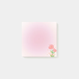 Whimsical Floral Art Print Post-it Klebezettel