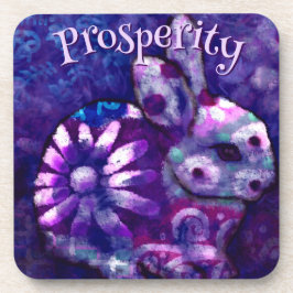 Whimsical Floral Bunny Rabbit Personalized Getränkeuntersetzer