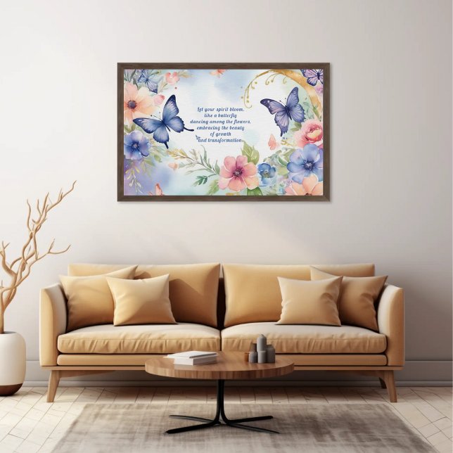 Whimsical Floral Butterfly Art Zeitlose Schönheit Poster (Von Creator hochgeladen)