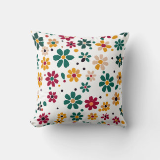 Whimsical Floral Dots Kissen
