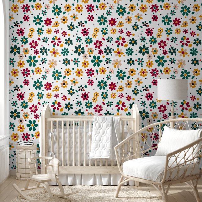 Whimsical Floral Dots Tapete (Kinder)