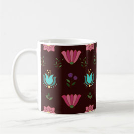 Whimsical Floral Folk Tasse