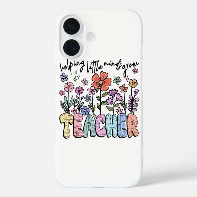 Whimsical Floral Garden Teacher Case-Mate iPhone Hülle (Rückseite)