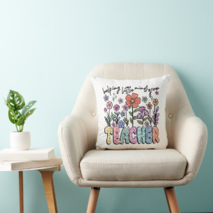 Whimsical Floral Garten Lehrkraft Kissen