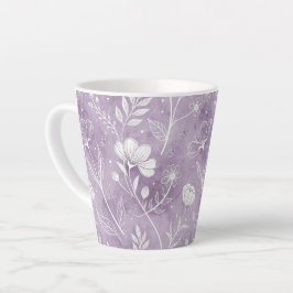 Whimsical Floral Latte Mug Milchtasse