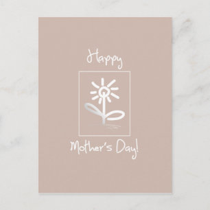 Whimsical Floral Mütter Tag Gruß Postkarte