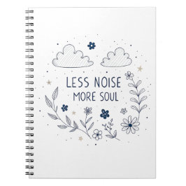 Whimsical Floral Soul Quote Line Art Notizblock