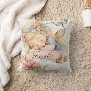 Whimsical Floral Sweet Dreams Schlafmädchen Kissen