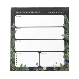 Whimsical Floral Terminkalender Notizblock