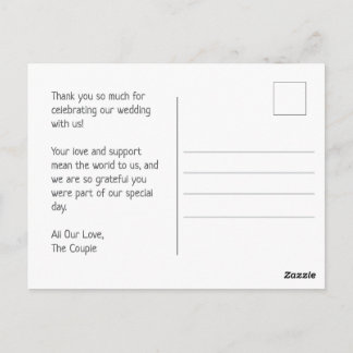 Whimsical Floral Watercolor Wedding Postkarte