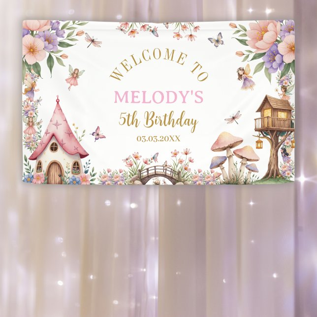 Whimsical Flower Fairy 5th birthday Banner (Von Creator hochgeladen)