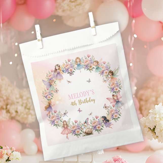 Whimsical Flower Fairy Garten 4. Geburtstag  Geschenktütchen (Von Creator hochgeladen)