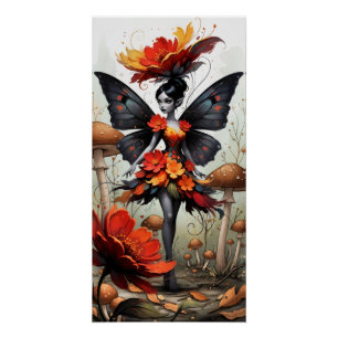 Whimsical Flower Fairy Poster