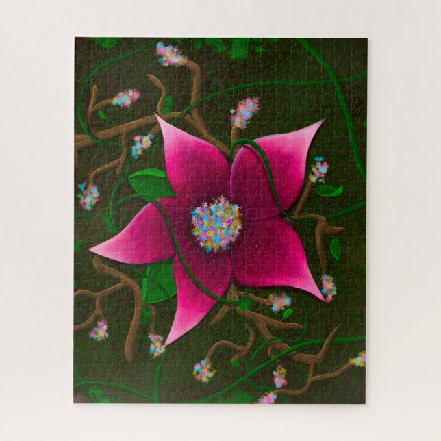 Whimsical Flower & Vine Puzzle (Vertikal)