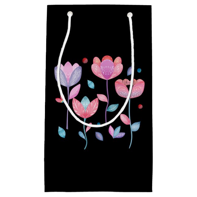 Whimsical Flowers  Kleine Geschenktüte (Vorderseite)