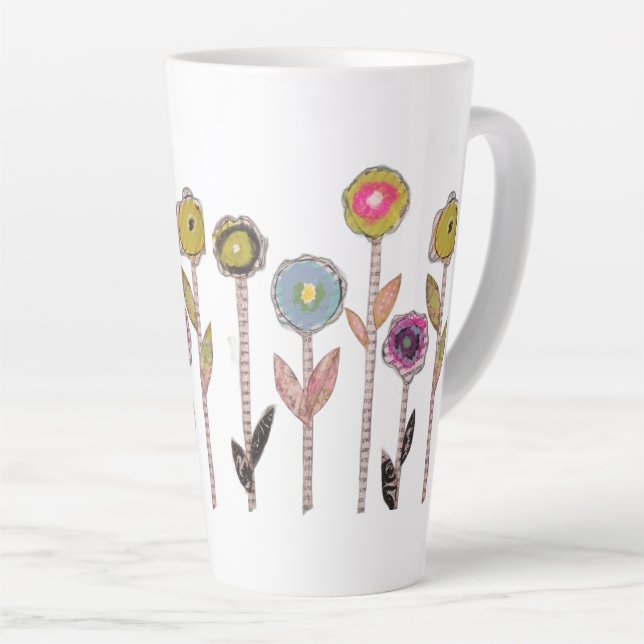 Whimsical Flowers  Milchtasse (Rechte Ecke)