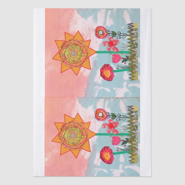 Whimsical Flowers  Seidenpapier (Vorderseite)